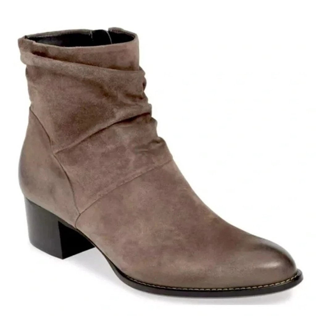 New $480 Paul Green Brianna Slouchy Bootie Almond Zip Brown Suede 10 (Tpo11)